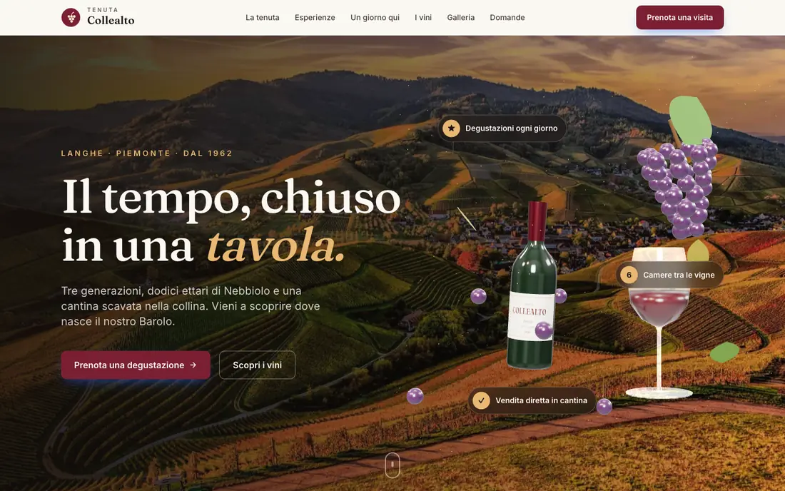 Sito dimostrativo Collealto, cantina