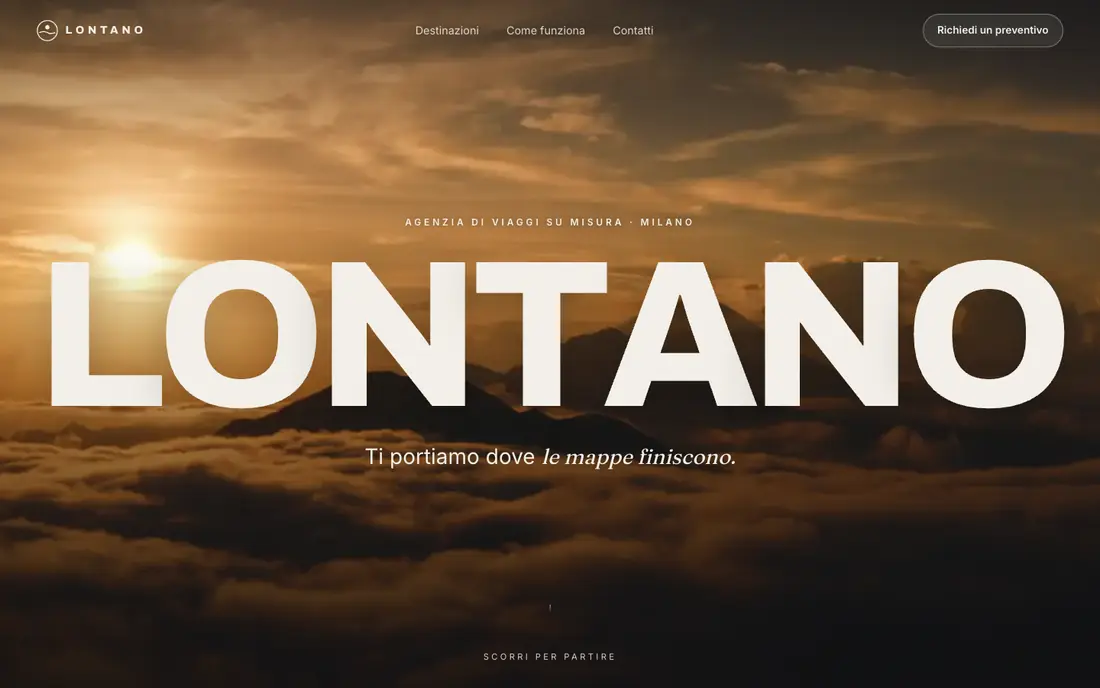 Sito dimostrativo Lontano, agenzia di viaggi